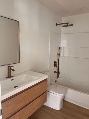 Bathroom, Interior, Wood Texture Flooring