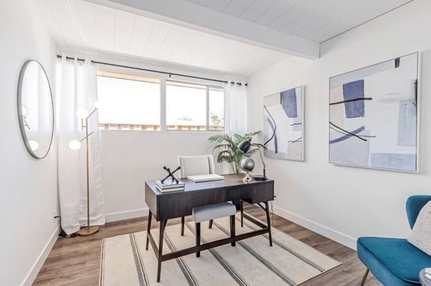 Home Office, Interior, Wood Texture Flooring