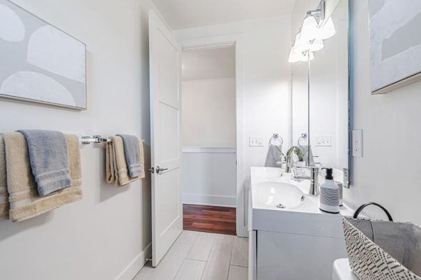 Bathroom, Interior, Wood Texture Flooring