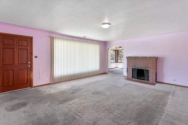 Empty room, Fireplace, Interior