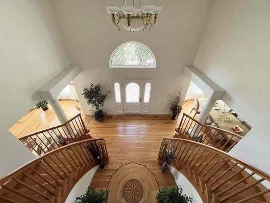Chandelier, Interior, Wood Texture Flooring