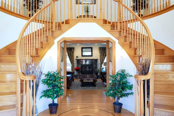 Fireplace, Interior, Recessed Lighting, Wood Texture Flooring