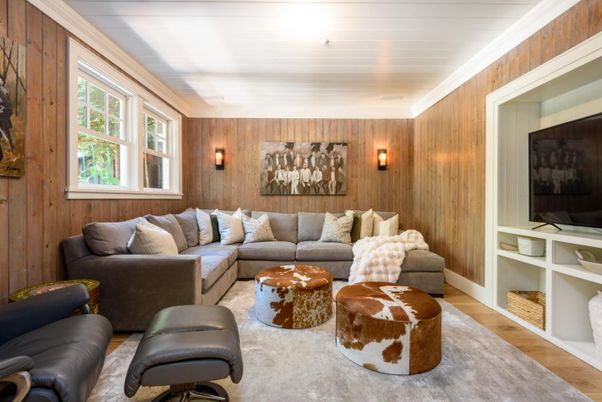 Interior, Living room, Wood Texture Flooring, Wooden Walls