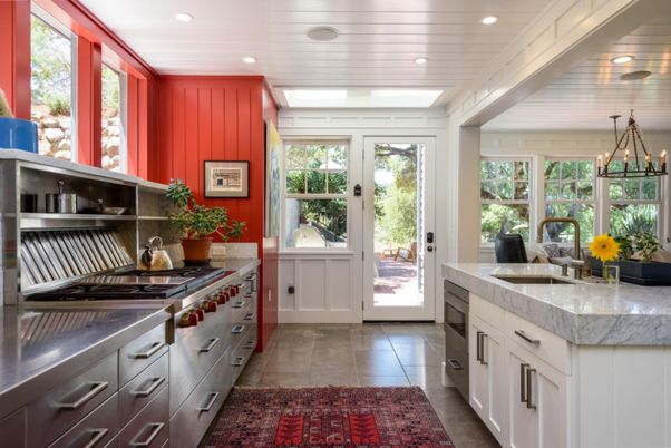 Interior, Kitchen, Pendant Lights, Recessed Lighting, Stainless Steel Appliances