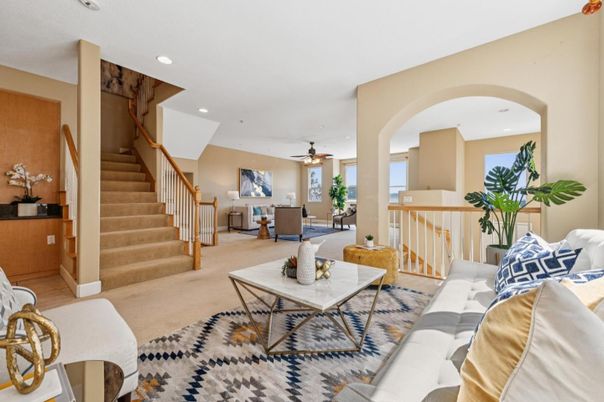 Interior, Living room, Recessed Lighting