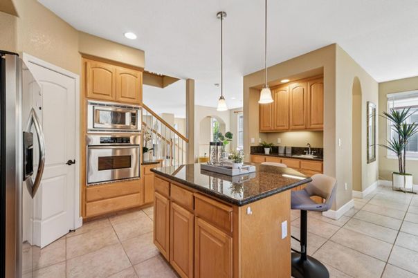 Interior, Kitchen, Pendant Lights, Recessed Lighting, Stainless Steel Appliances