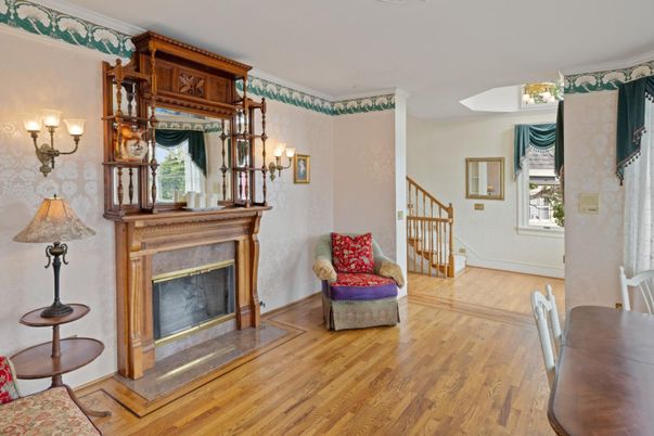 Fireplace, Interior, Wood Texture Flooring