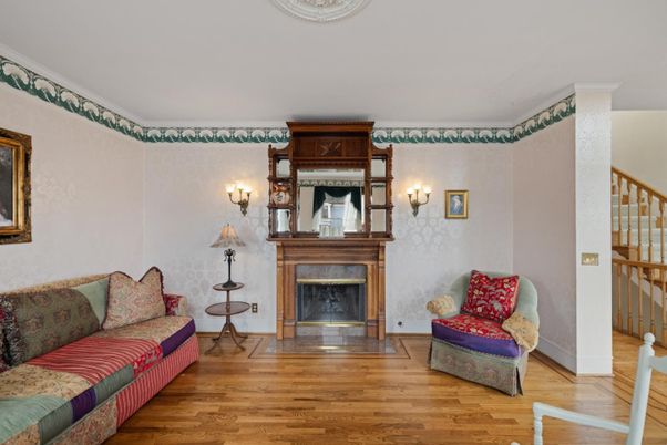 Fireplace, Interior, Wood Texture Flooring