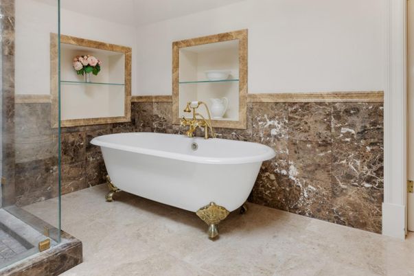 Bathroom, Free Standing Baths, Glass Shower, Interior