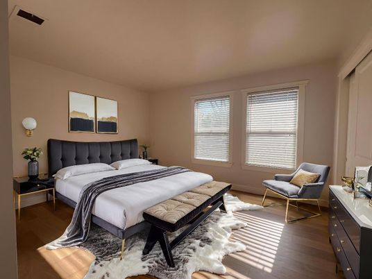 Bedroom, Interior, Wood Texture Flooring