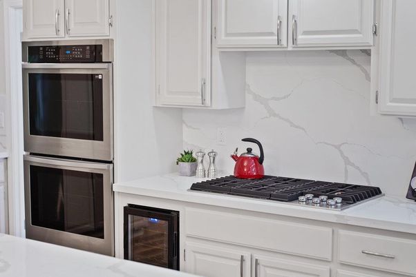Interior, Kitchen, Marble Walls, Stainless Steel Appliances