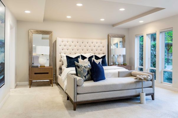 Bedroom, Interior, Recessed Lighting