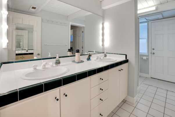 Bathroom, Dual Sink Vanities, Interior, Tile Countertops