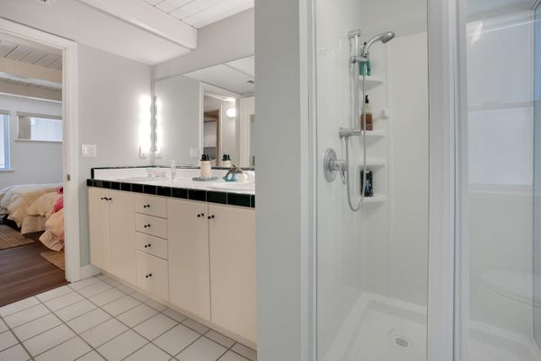 Bathroom, Dual Sink Vanities, Interior, Wood Texture Flooring