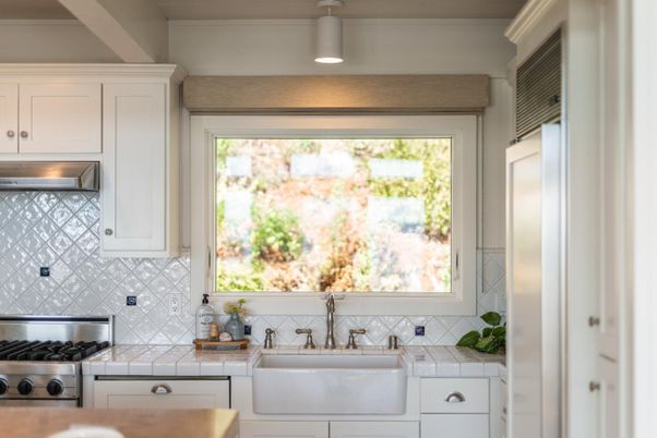 Interior, Kitchen, Stainless Steel Appliances, Tile Countertops