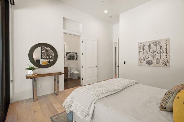 Bathroom, Bedroom, Interior, Recessed Lighting, Wood Texture Flooring
