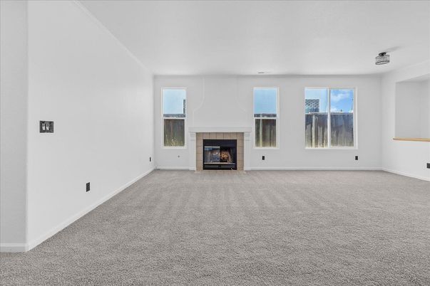 Empty room, Fireplace, Interior
