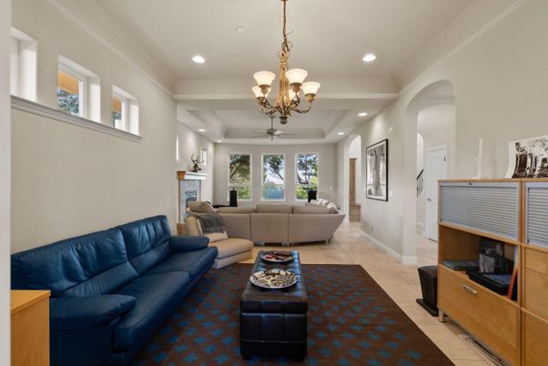 Chandelier, Interior, Living room, Recessed Lighting