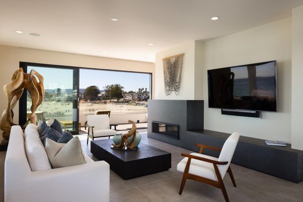 Fireplace, Interior, Living room, Recessed Lighting