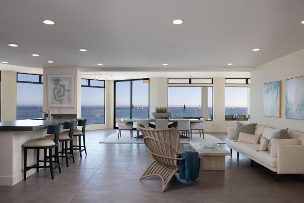 Dining room, Interior, Living room, Recessed Lighting, Water