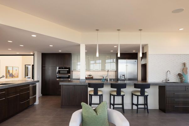 Interior, Kitchen, Pendant Lights, Recessed Lighting, Stainless Steel Appliances