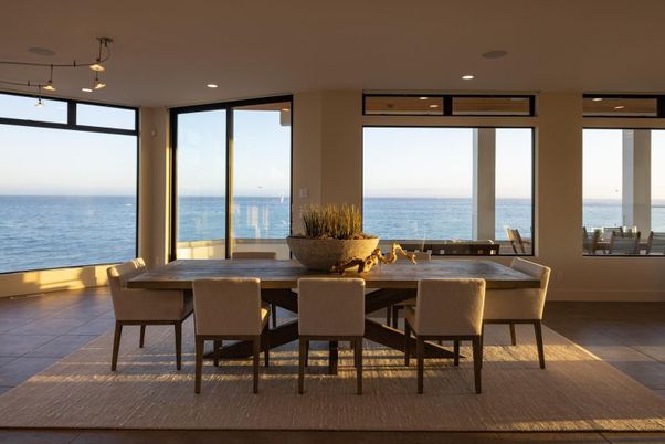 Dining room, Interior, Recessed Lighting, Water