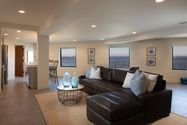 Dining room, Interior, Kitchen, Living room, Recessed Lighting, Water