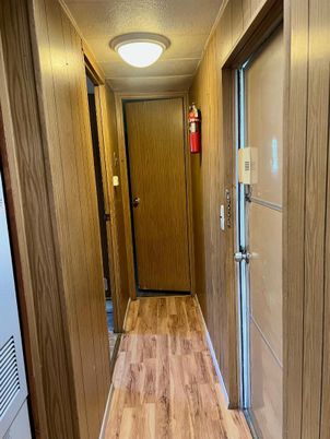 Elevator, Interior, Wood Texture Flooring, Wooden Walls
