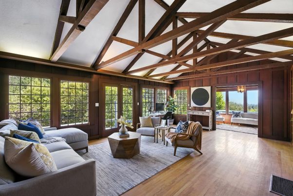 Interior, Living room, Wooden Beams, Wood Texture Flooring