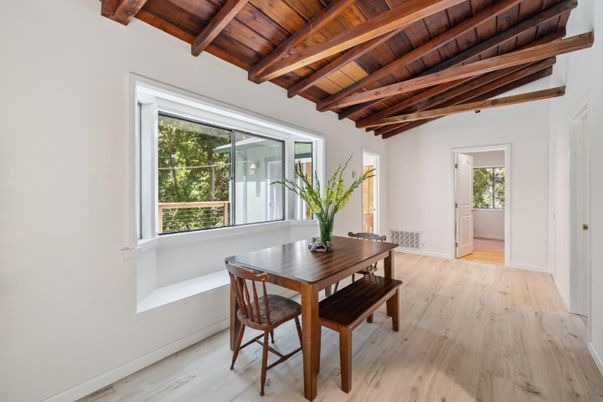 Dining room, Interior, Wooden Beams, Wooden Ceilings, Wood Texture Flooring