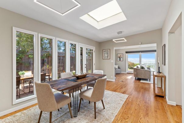 Dining room, Interior, Water, Wood Texture Flooring
