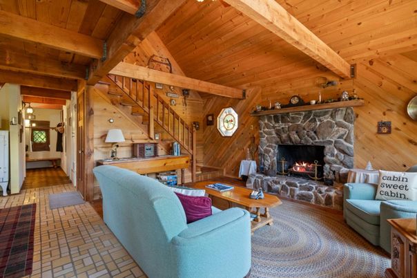 Fireplace, Interior, Living room, Wooden Beams, Wooden Ceilings, Wooden Walls