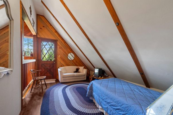 Bedroom, Interior, Wooden Beams, Wood Texture Flooring, Wooden Walls