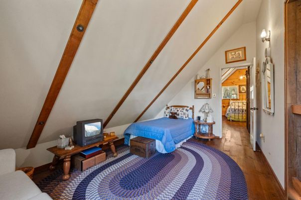 Bedroom, Interior, Wooden Beams, Wood Texture Flooring