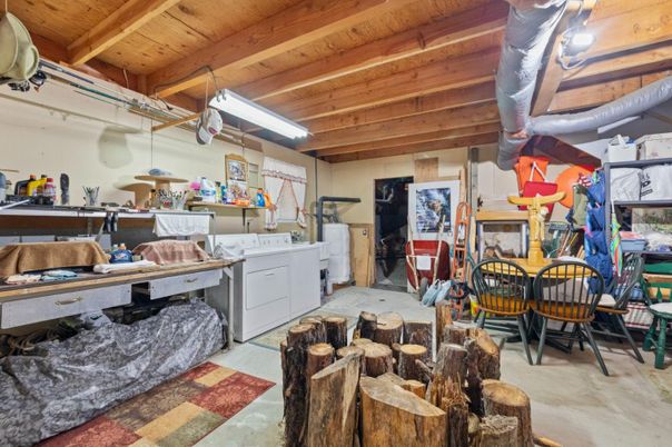 Interior, Washer, Wooden Beams, Wooden Ceilings