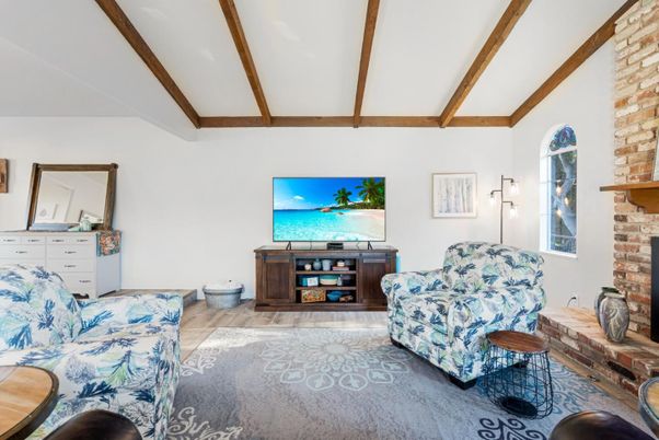 Interior, Living room, Stone Walls, Wooden Beams