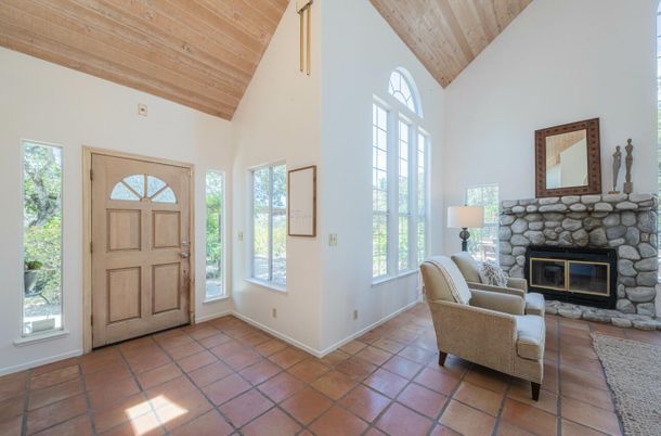 Fireplace, Interior, Wooden Ceilings