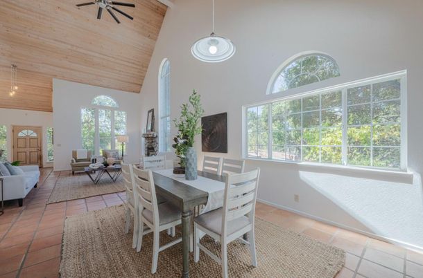 Dining room, Interior, Living room, Pendant Lights, Wooden Ceilings