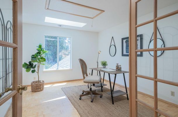 Home Office, Interior, Wood Texture Flooring
