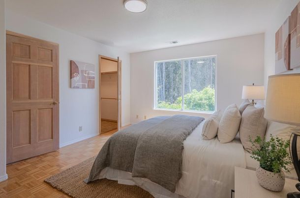Bedroom, Interior, Wood Texture Flooring