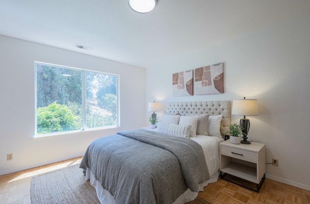 Bedroom, Interior, Wood Texture Flooring