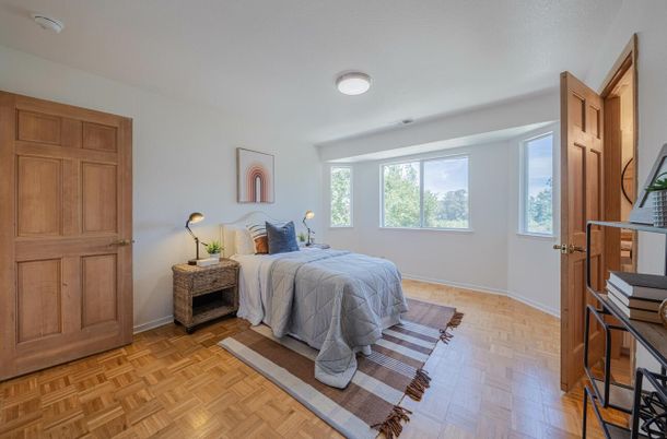Bedroom, Interior, Wood Texture Flooring