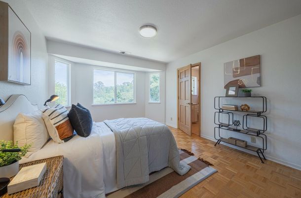 Bedroom, Interior, Wood Texture Flooring