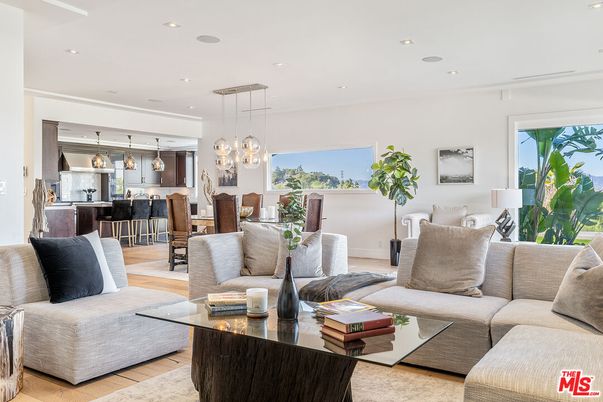 Dining room, Interior, Kitchen, Living room, Pendant Lights, Recessed Lighting, Wood Texture Flooring