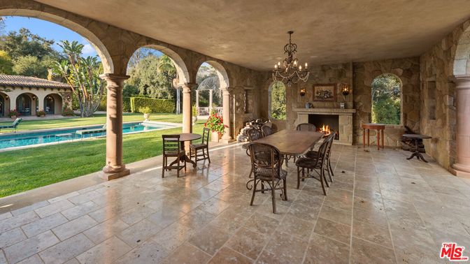 Exterior, Fireplace, Pool
