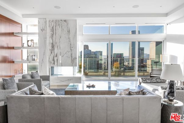 Interior, Living room, Marble Walls, Recessed Lighting