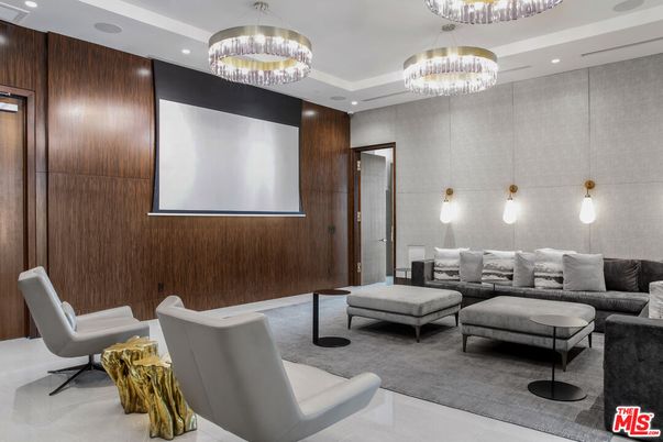 Chandelier, Interior, Pendant Lights, Projection Screen, Recessed Lighting, Theatre Room