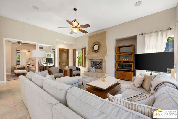 Fireplace, Interior, Living room, Recessed Lighting