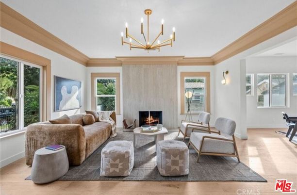 Chandelier, Fireplace, Interior, Living room, Wood Texture Flooring