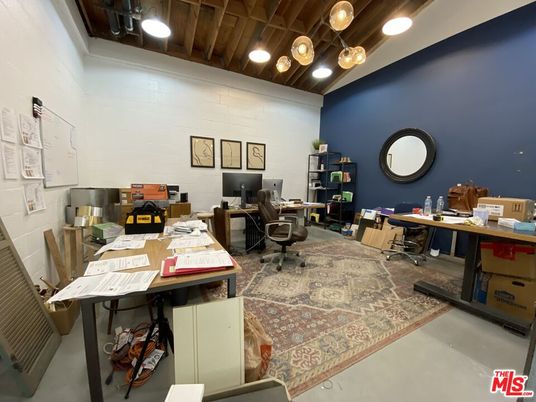 Home Office, Interior, Pendant Lights, Wooden Beams